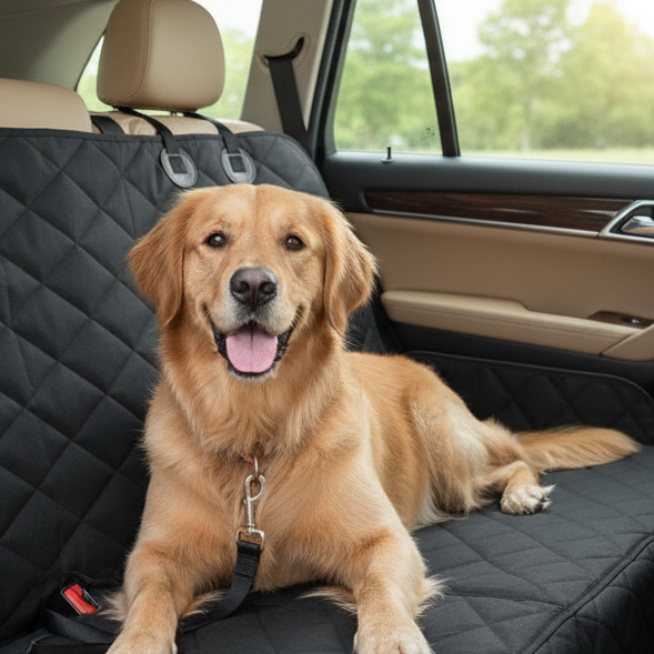 Durable Backseat Car Cover - For Pets