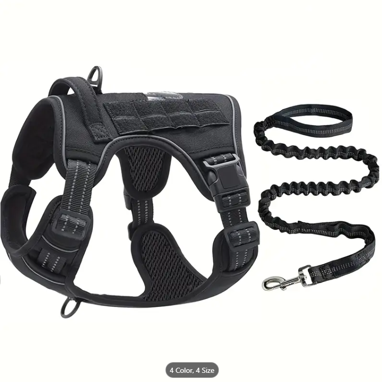 Dog Harness & Bungee Leash – Durable, Secure, and Comfortable Control
