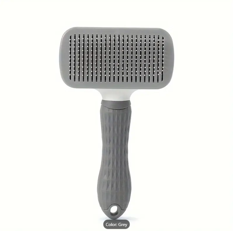 Massage Comb & Deshedding Slicker Brush - One-Click Self-Cleaning