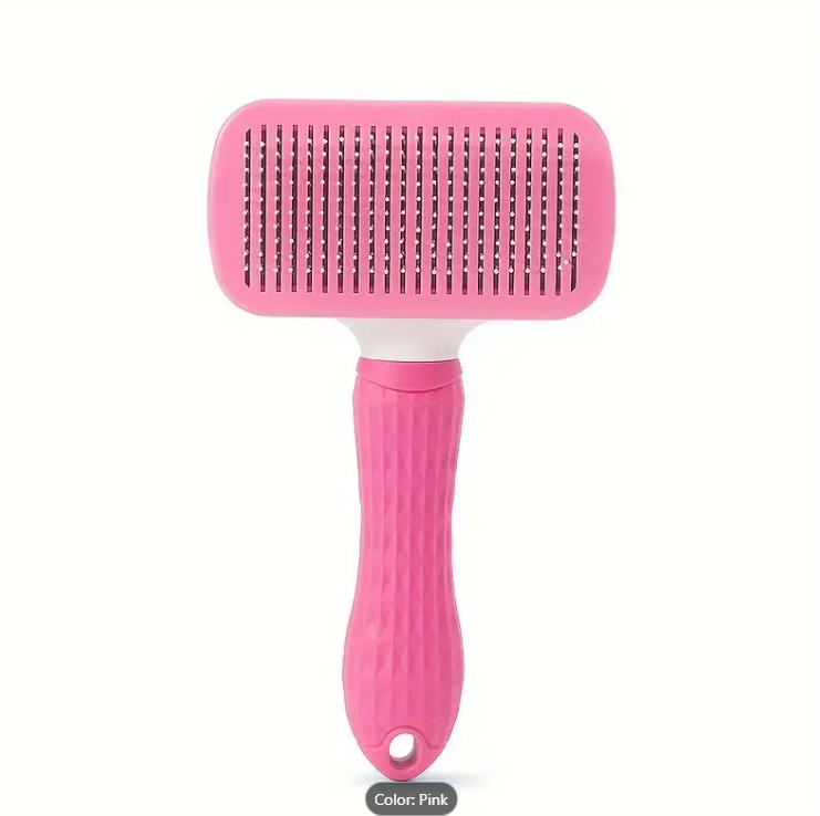 Massage Comb & Deshedding Slicker Brush - One-Click Self-Cleaning