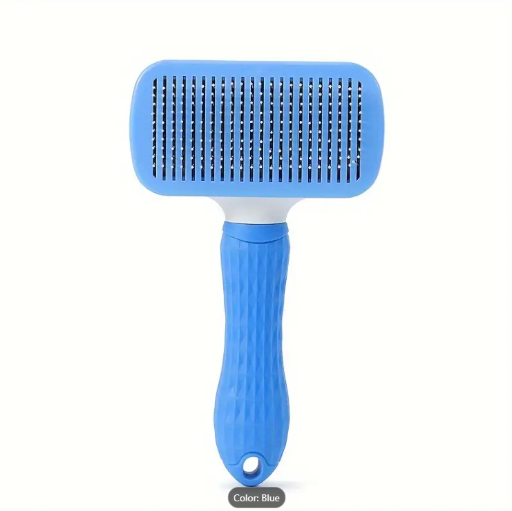 Massage Comb & Deshedding Slicker Brush - One-Click Self-Cleaning