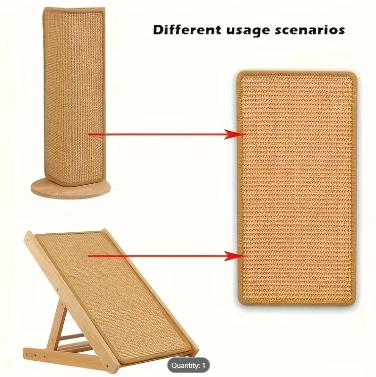 Durable Jute Rope Cat Scratching Post - Multi-Level Climbing & Scratching Pad